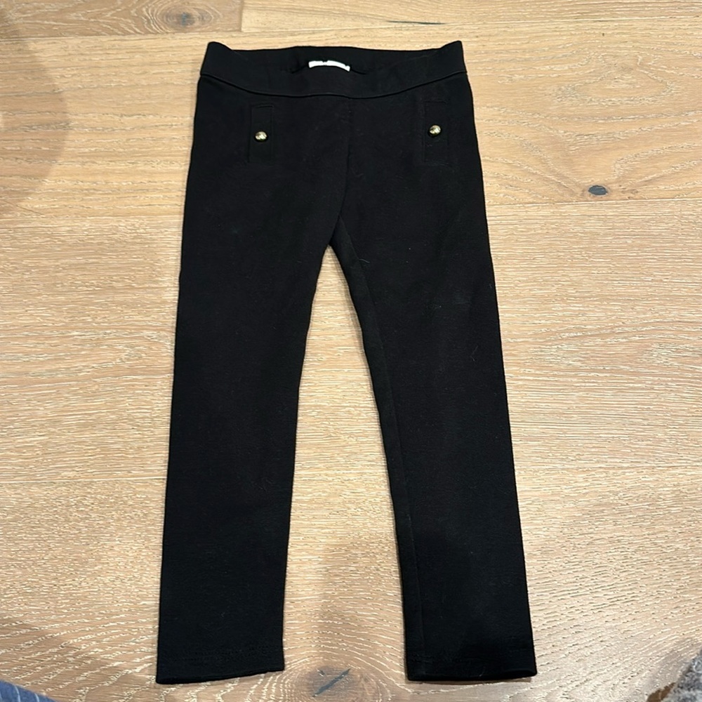 Like new Janie and Jack black pants with gold buttons